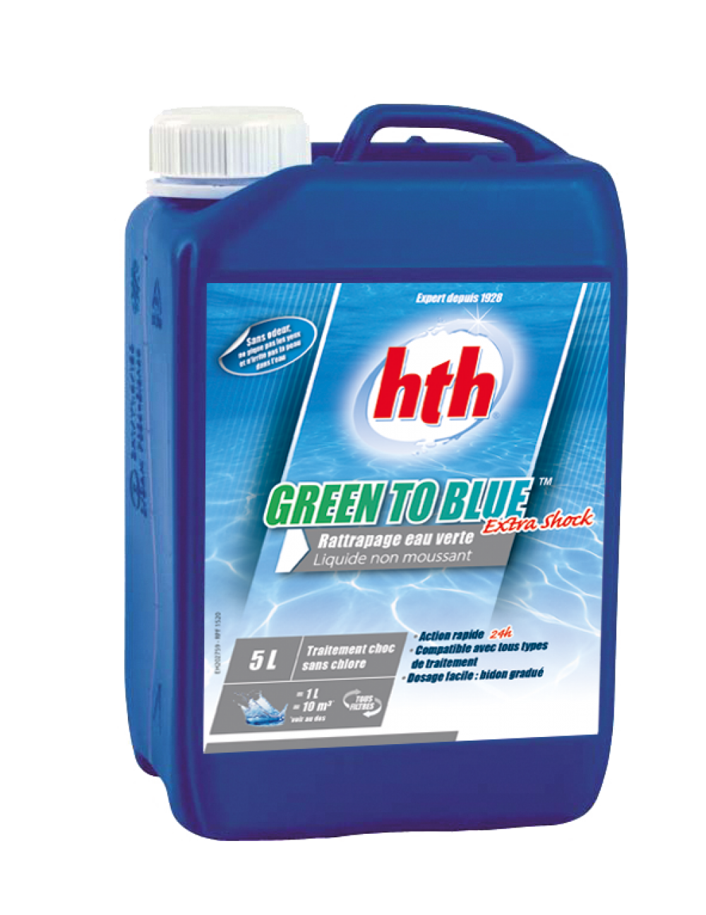hth super green to blue shock system for swimming pools 7.2 lbs